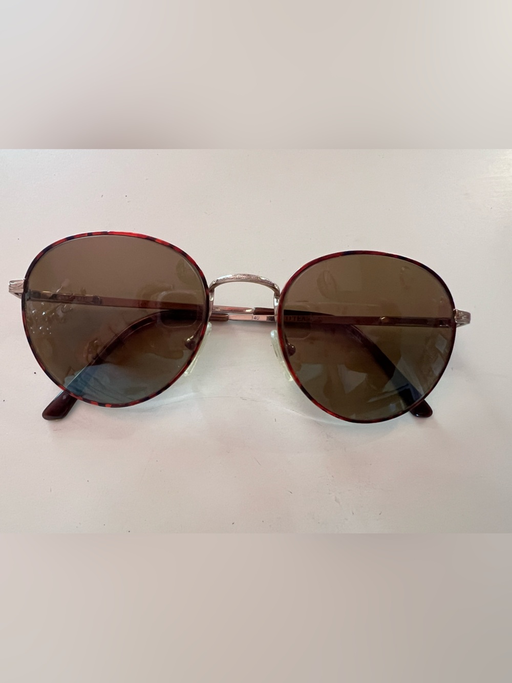 Safilo Elasta Round Tortoiseshell Rim Sunglasses - Brown Lenses Guc vintage